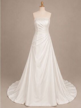 💍 NWT, Size 16, White Wedding Gown, Corset Back Wedding Dress